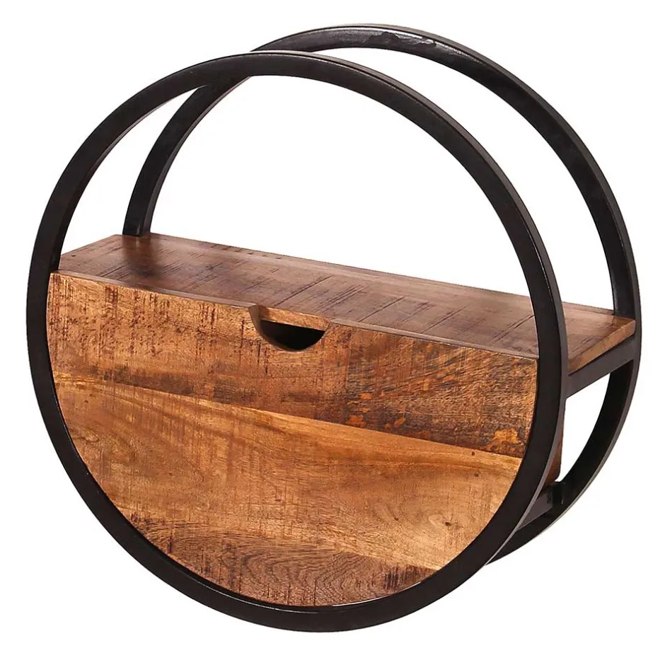 Massivholzregale|Wandregale*Pharao24 Rundes Wandregal Dasca