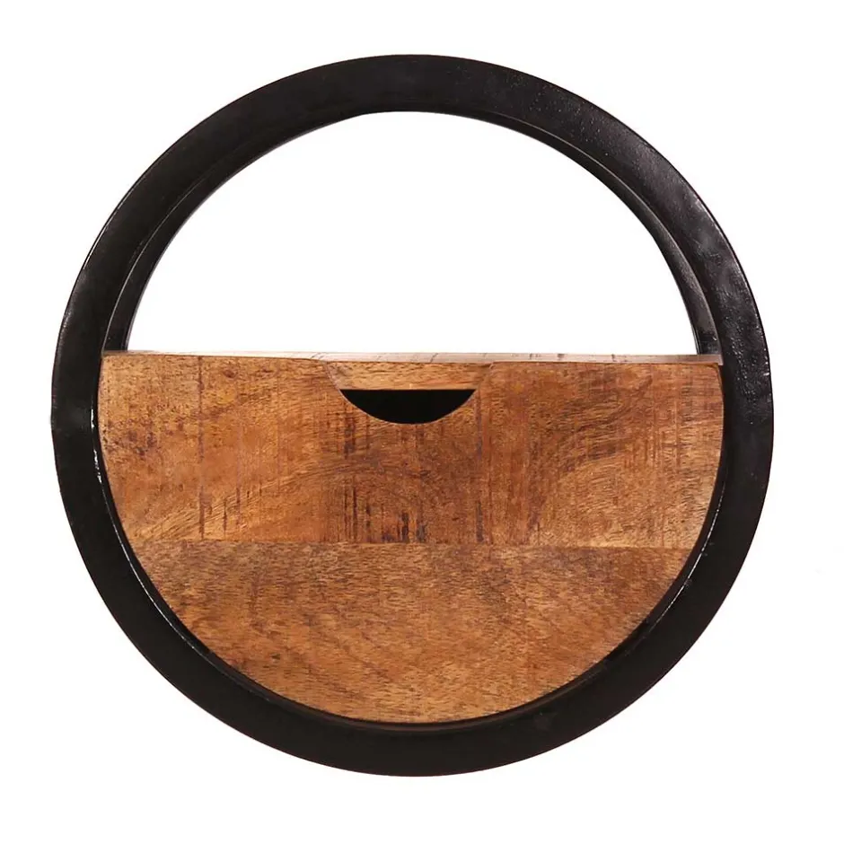 Massivholzregale|Wandregale*Pharao24 Rundes Wandregal Dasca