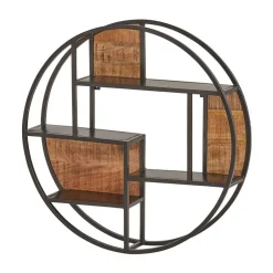 Wohnzimmerregale|Massivholzregale*Pharao24 Rundes Wohnzimmer Regal Streets