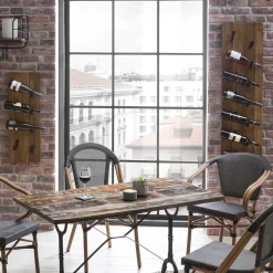 Hängeregale|Flaschenregale*Pharao24 Rustikales Wein Regal India