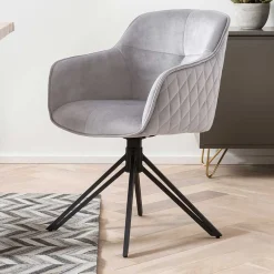 Pharao24 Samt Armlehnenstuhl Ceskan> Armlehnstühle