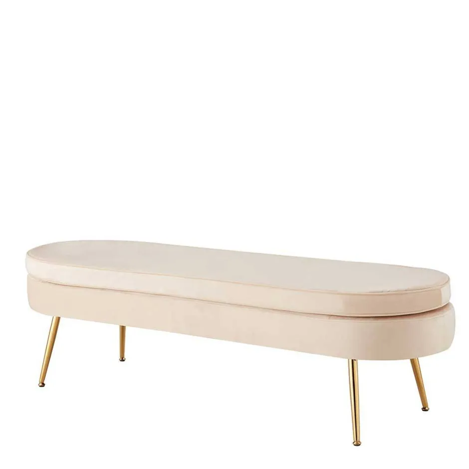 Polsterbänke|Schlafzimmerbänke*Pharao24 Samt Bettbank Sinuis