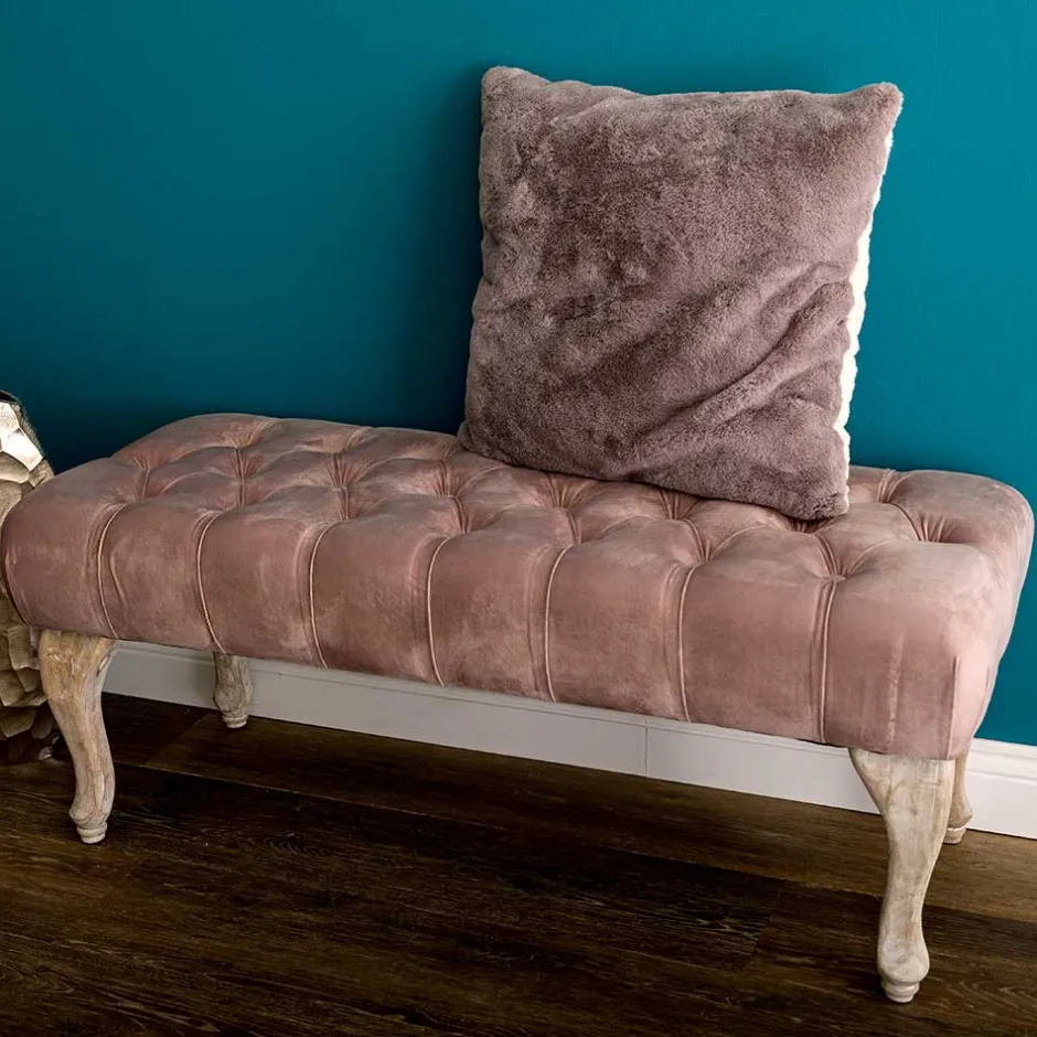 Polsterbänke|Schlafzimmerbänke*Pharao24 Samt Polsterbank Widama