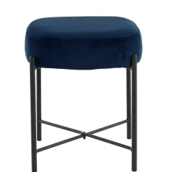 Sitzhocker*Pharao24 Samt Polsterhocker Tevano