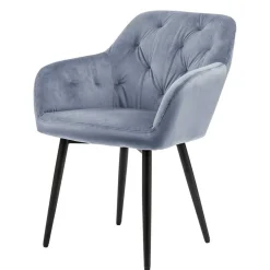 Pharao24 Samt Polsterstuhl Yaviva> Armlehnstühle