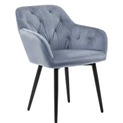 Pharao24 Samt Polsterstuhl Yaviva> Armlehnstühle