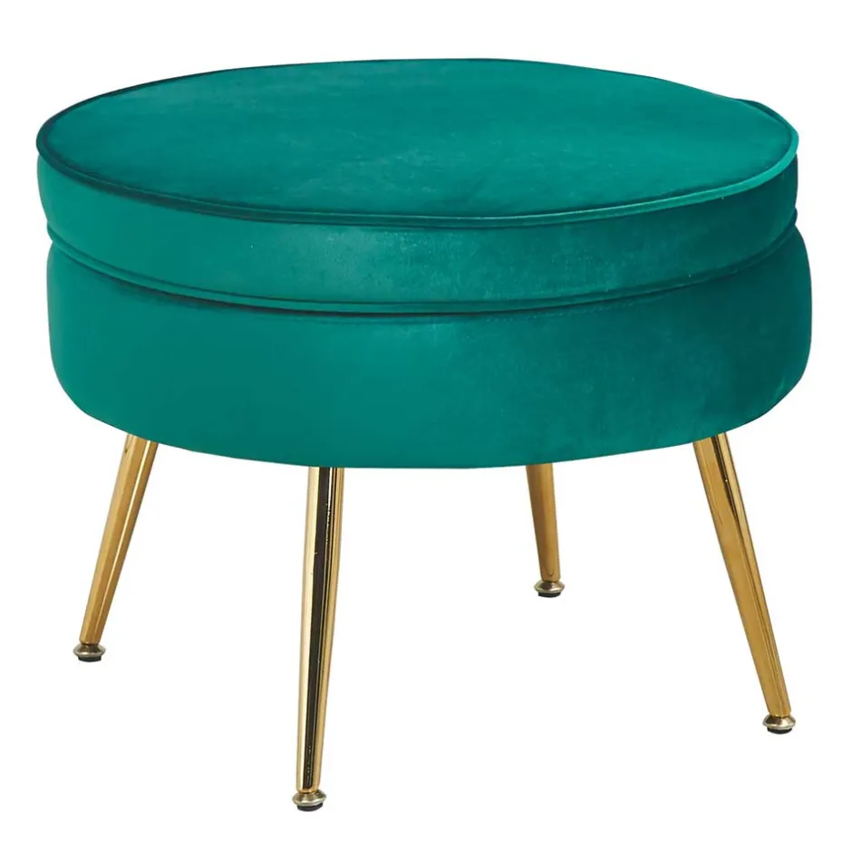 Sitzhocker*Pharao24 Samt Sitzhocker Golatas