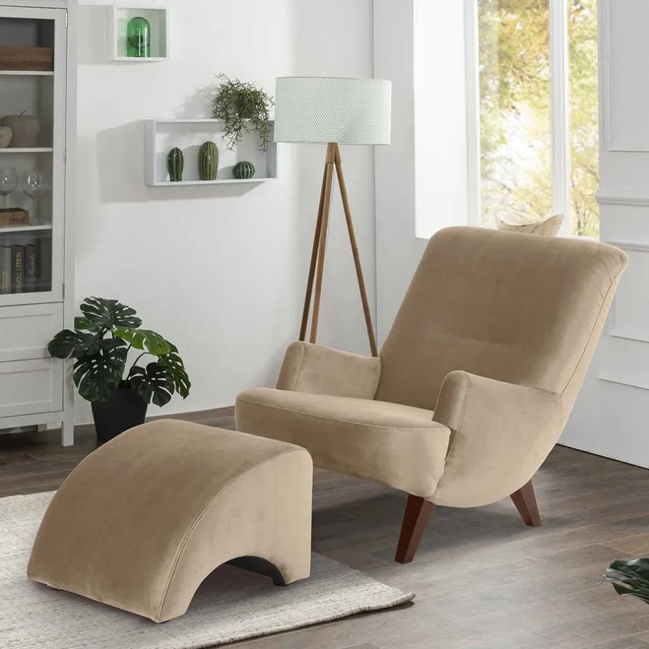 Pharao24 Samtvelours Komfortsessel Euphonia> Relaxsessel