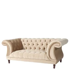 Pharao24 Samtvelours Sofa Segin> 2 Sitzer Sofa