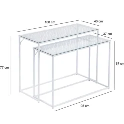Telefontische|Glastische*Pharao24 Satztisch Nastasia