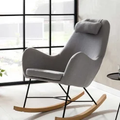 Wohnzimmer Sessel*Pharao24 Schaukelsessel Brownie