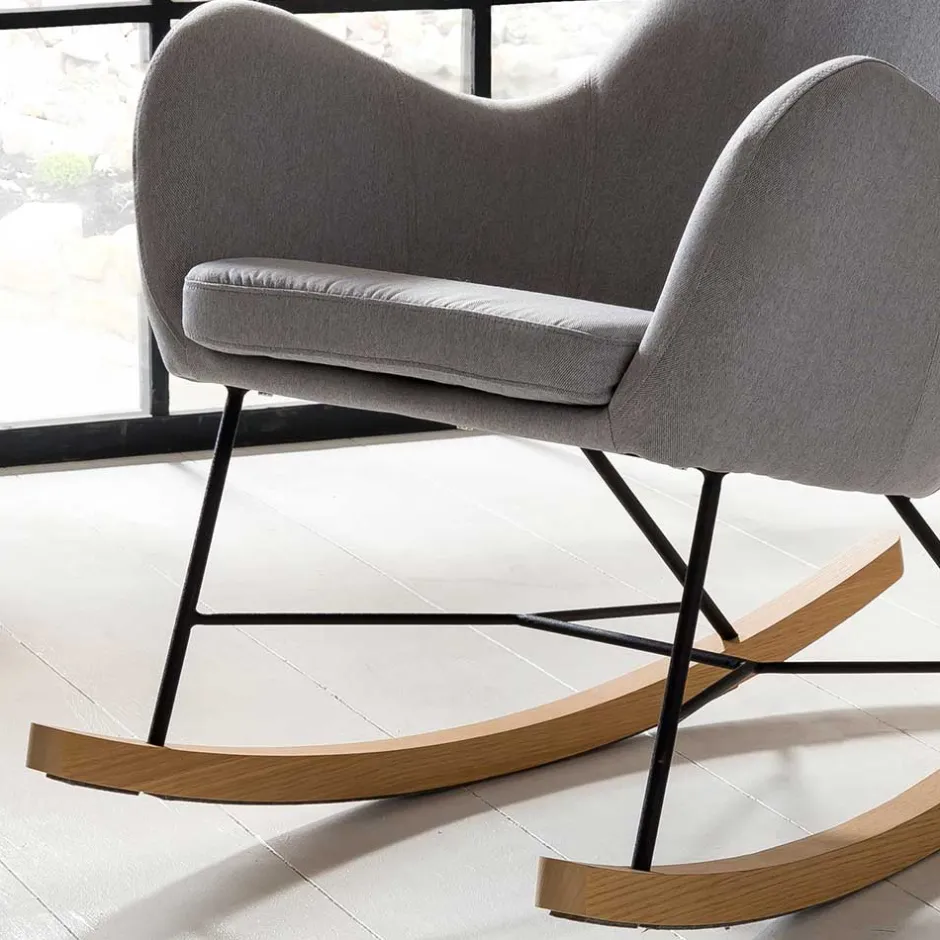 Wohnzimmer Sessel*Pharao24 Schaukelsessel Brownie