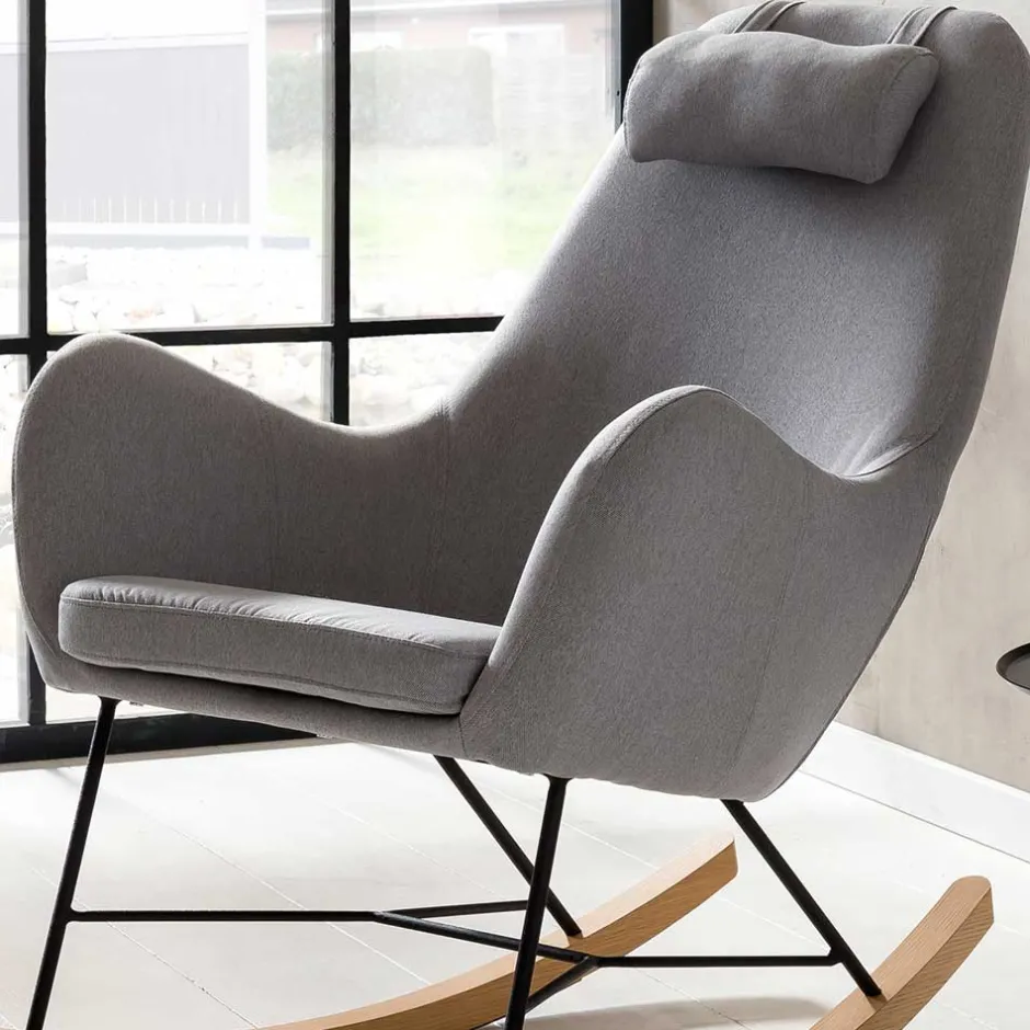 Wohnzimmer Sessel*Pharao24 Schaukelsessel Brownie