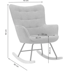 Wohnzimmer Sessel*Pharao24 Schaukelstuhl Lizias