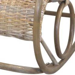 Wohnzimmer Sessel*Pharao24 Schaukelstuhl mit Auflage Musena