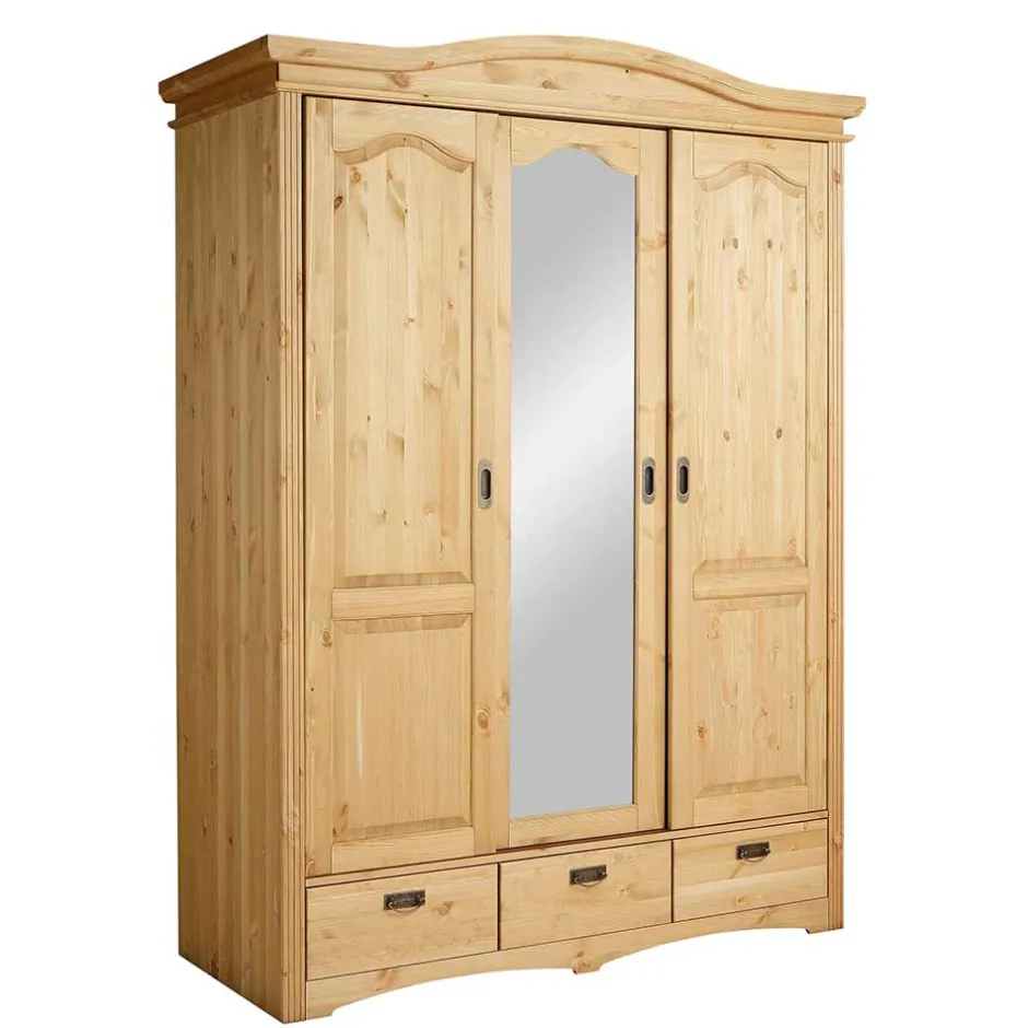 Massivholzmöbel|Massivholz Kleiderschränke*Pharao24 Schiebetürenschrank Delian