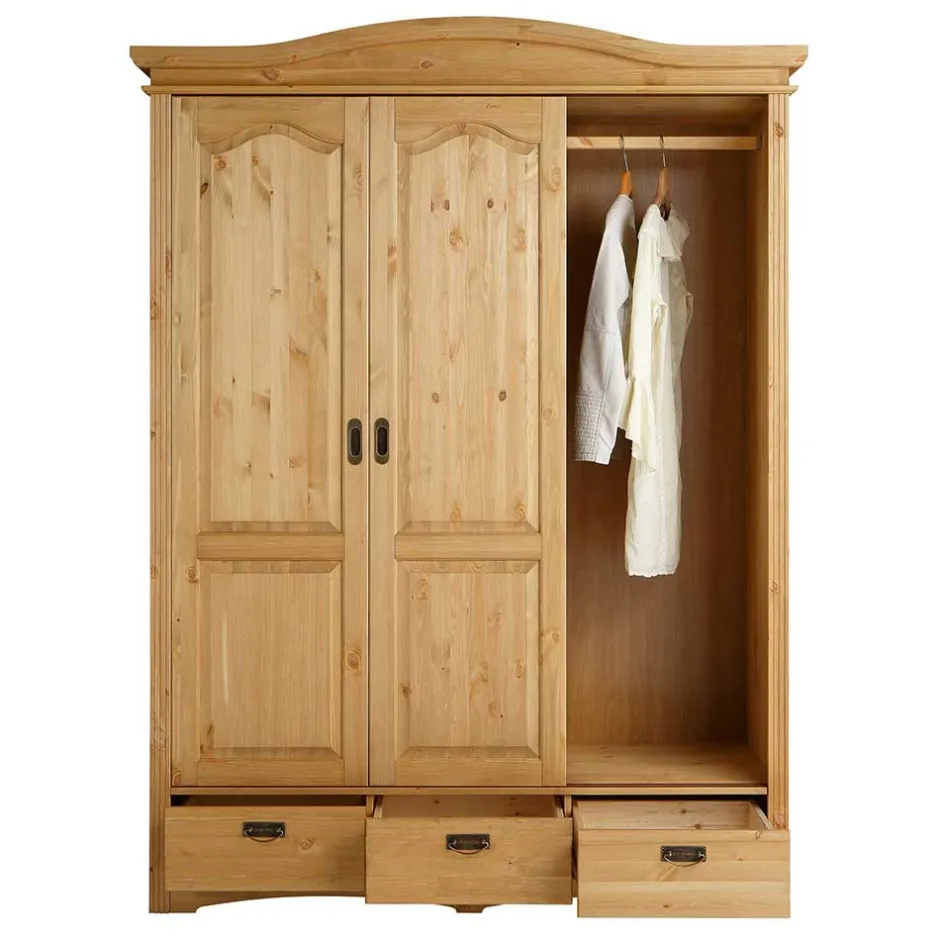 Massivholzmöbel|Massivholz Kleiderschränke*Pharao24 Schiebetürenschrank Delian