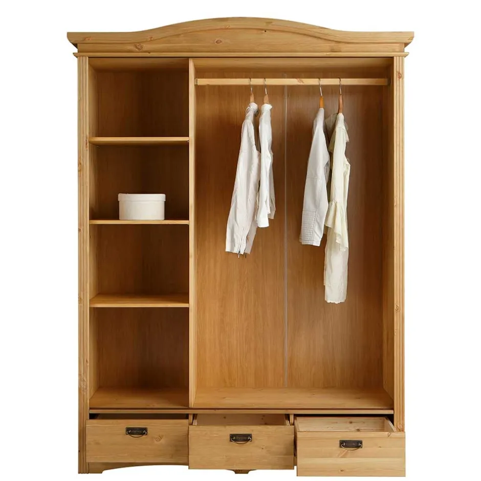 Massivholzmöbel|Massivholz Kleiderschränke*Pharao24 Schiebetürenschrank Delian