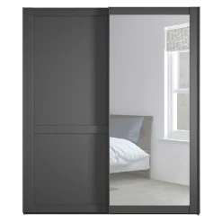 Pharao24 Schiebetürenschrank Dunkelgrau Hierro><noscript><img width=