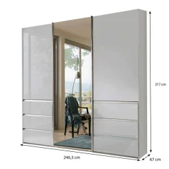 Pharao24 Schiebetürenschrank weiß Geronda><noscript><img width=