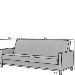 3 Sitzer Sofa|Schlafsofas*Pharao24 Schlafsofa Valdissa