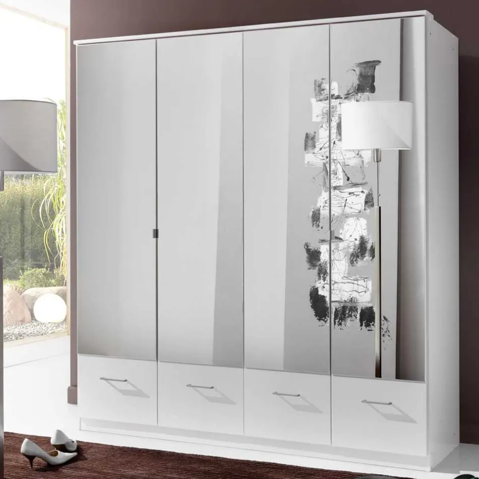 Pharao24 Schlafzimmer Kleiderschrank Letla> Drehtürenschränke|Jugendkleiderschrank