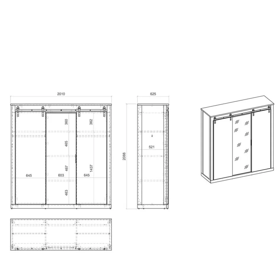 Kleiderschränke|Schlafzimmerschränke*Pharao24 Schlafzimmerkleiderschrank Dionada