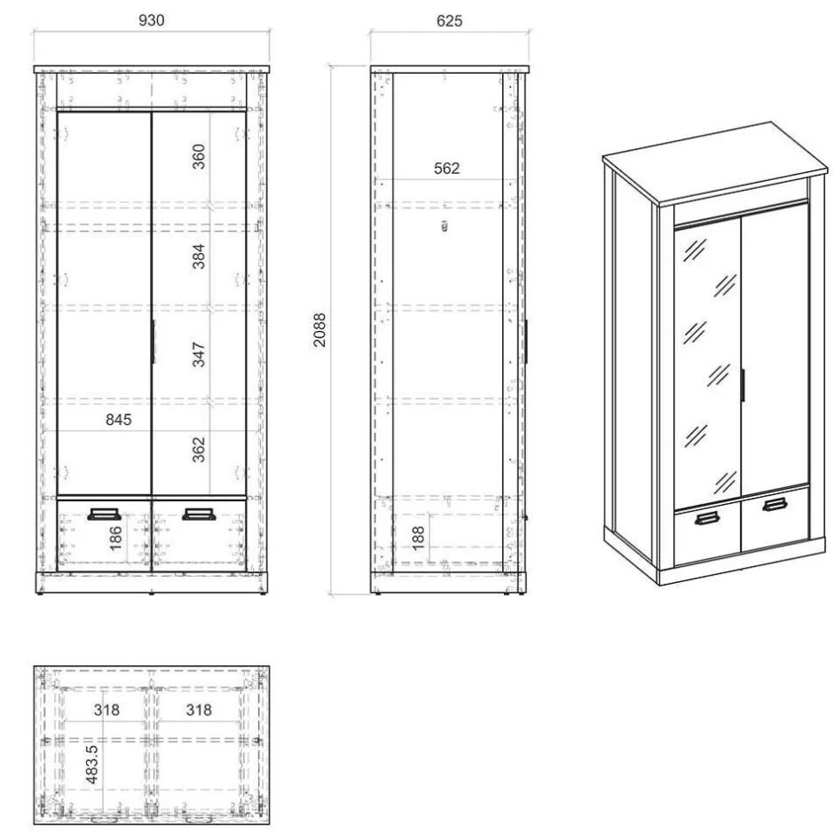 Pharao24 Schlafzimmermöbel Set Studiana> Schlafzimmer Sets