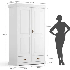 Drehtürenschränke|Massivholz Kleiderschränke*Pharao24 Schlafzimmerschrank Aluko