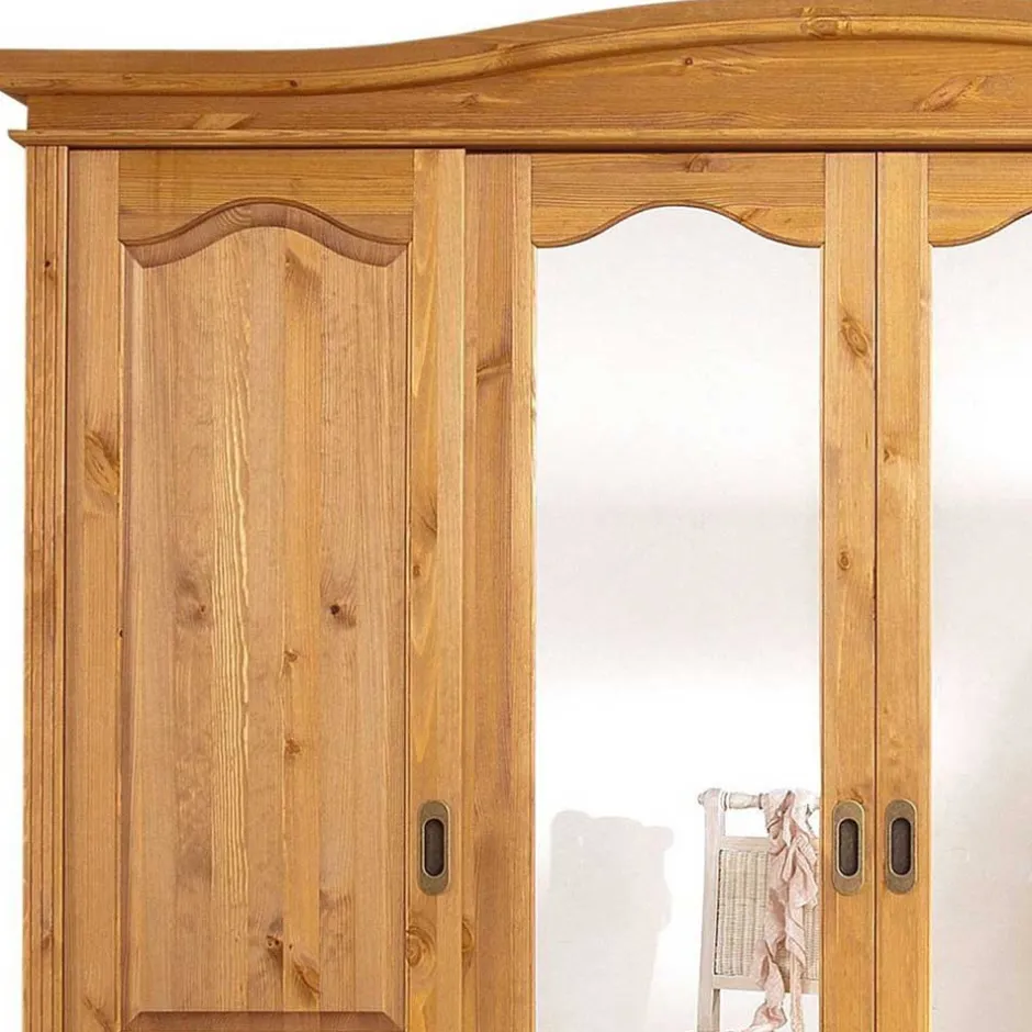 Massivholzmöbel|Schiebetürenschränke*Pharao24 Schlafzimmerschrank Delian