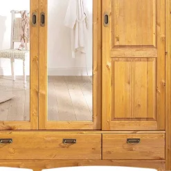 Massivholzmöbel|Schiebetürenschränke*Pharao24 Schlafzimmerschrank Delian