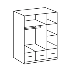 Drehtürenschränke|Jugendkleiderschrank*Pharao24 Schlafzimmerschrank Letla