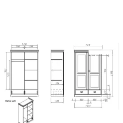 Drehtürenschränke|Massivholz Kleiderschränke*Pharao24 Schlafzimmerschrank Limita