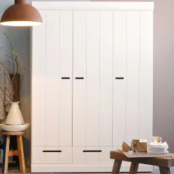 Massivholzmöbel|Drehtürenschränke*Pharao24 Schlafzimmerschrank Olcian