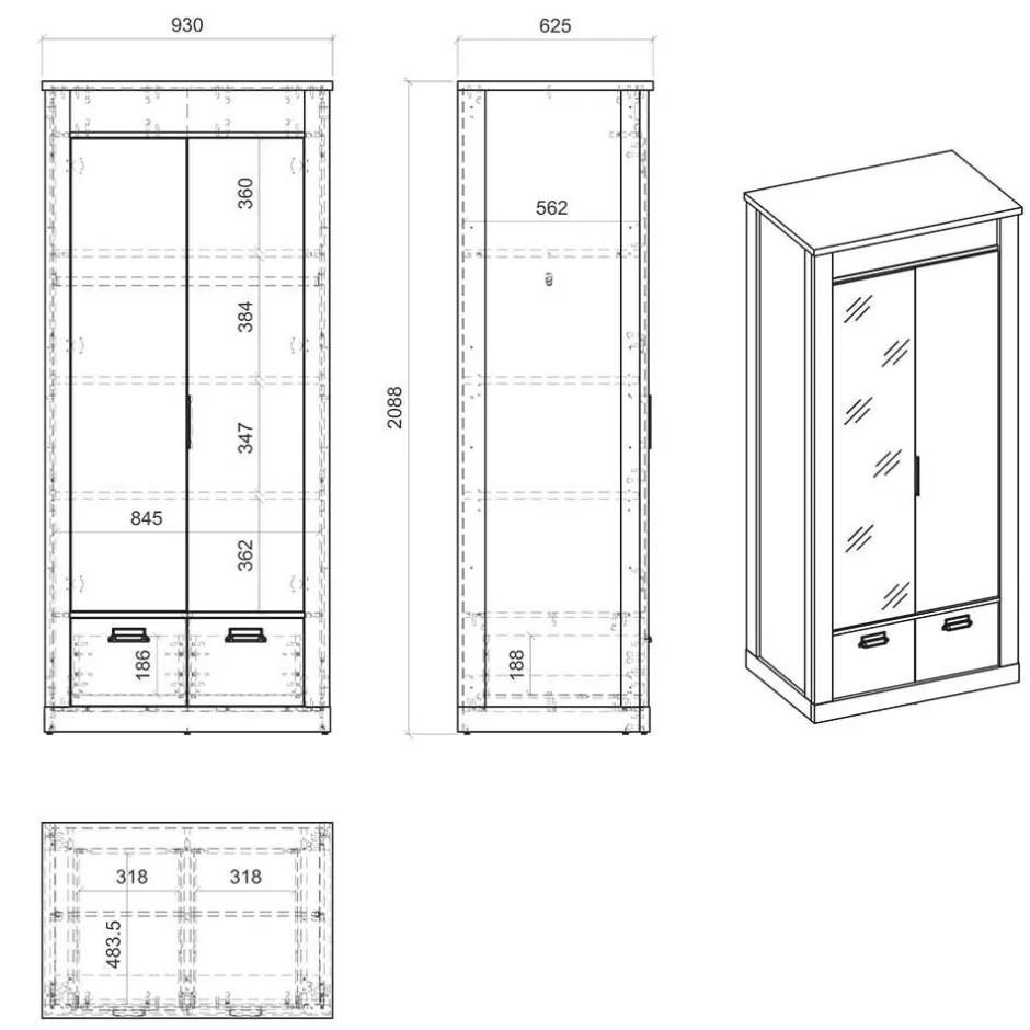 Kleiderschränke|Schlafzimmerschränke*Pharao24 Schlafzimmerschrank Studiana