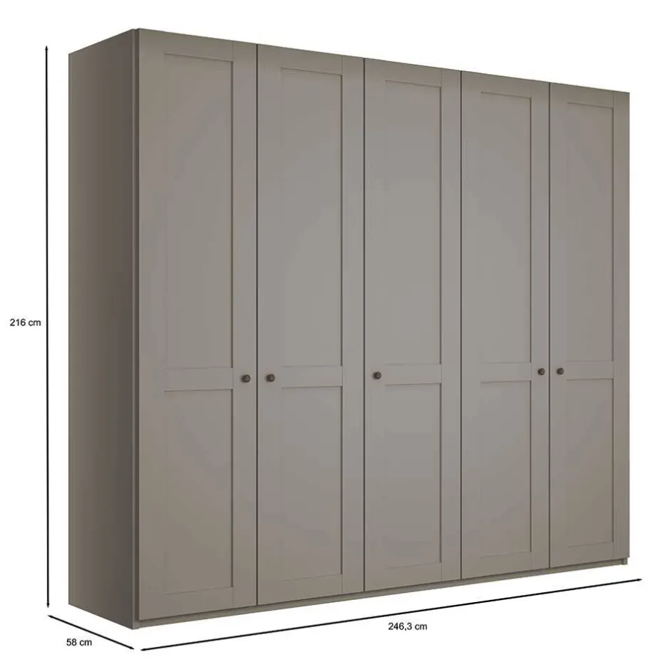 Drehtürenschränke|Kleiderschränke*Pharao24 Schlafzimmerschrank 5-tuerig Saconso