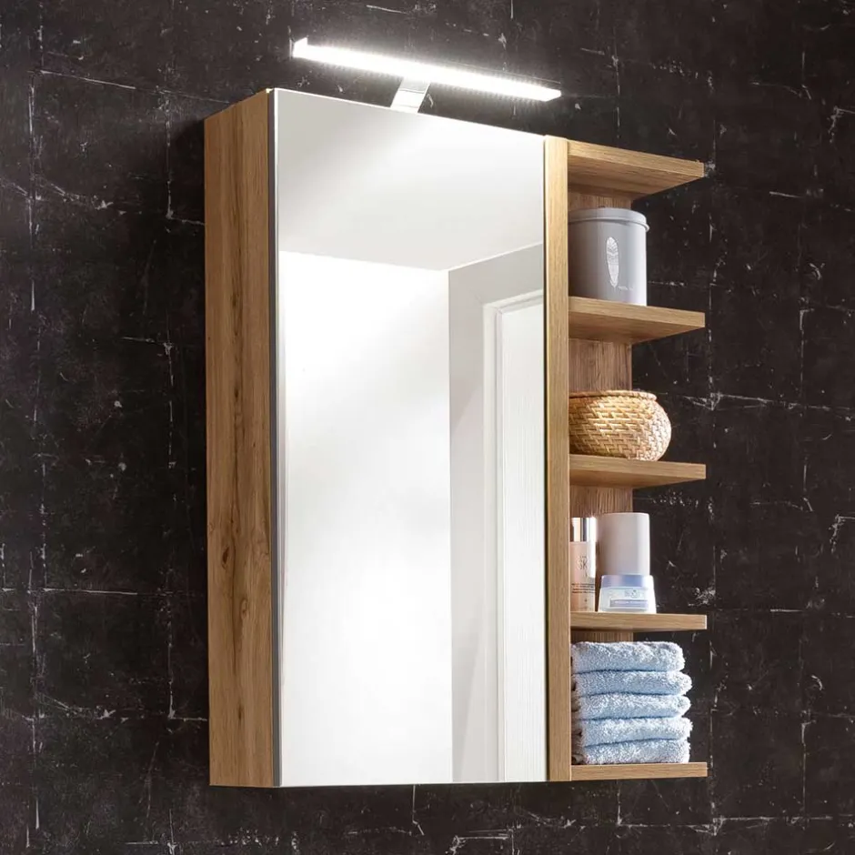 Pharao24 Schmaler Bad Spiegelschrank Ruleca> Spiegelschränke|Badezimmerschränke