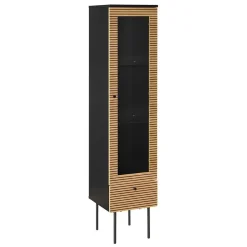 Pharao24 Schmaler Vitrinenschrank Durian> Vitrinenschrank|Stauraumvitrinen