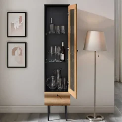 Pharao24 Schmaler Vitrinenschrank Durian><noscript><img width=