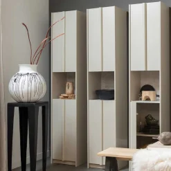 Vitrinenschrank|Wohnzimmervitrinen*Pharao24 Schmaler Wohnzimmer Schrank Kidur