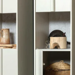 Vitrinenschrank|Wohnzimmervitrinen*Pharao24 Schmaler Wohnzimmer Schrank Kidur