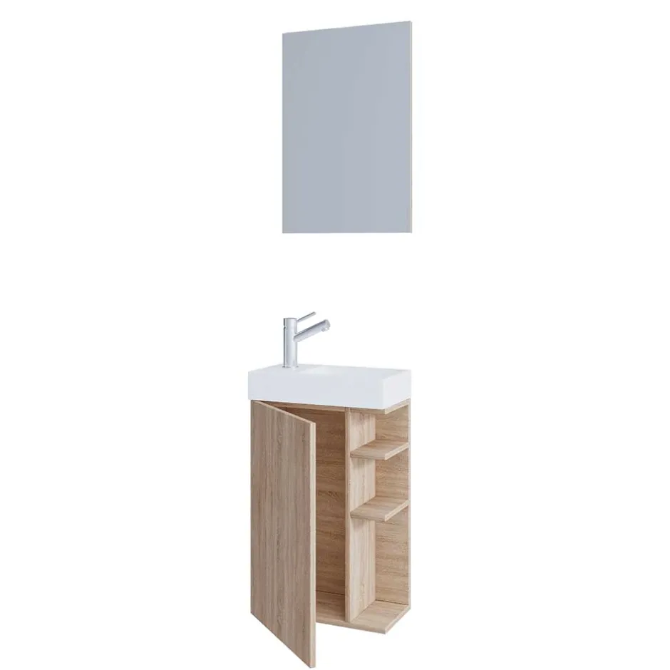 Pharao24 Schmales Badmöbel Set Tujamy> Badmöbel Sets