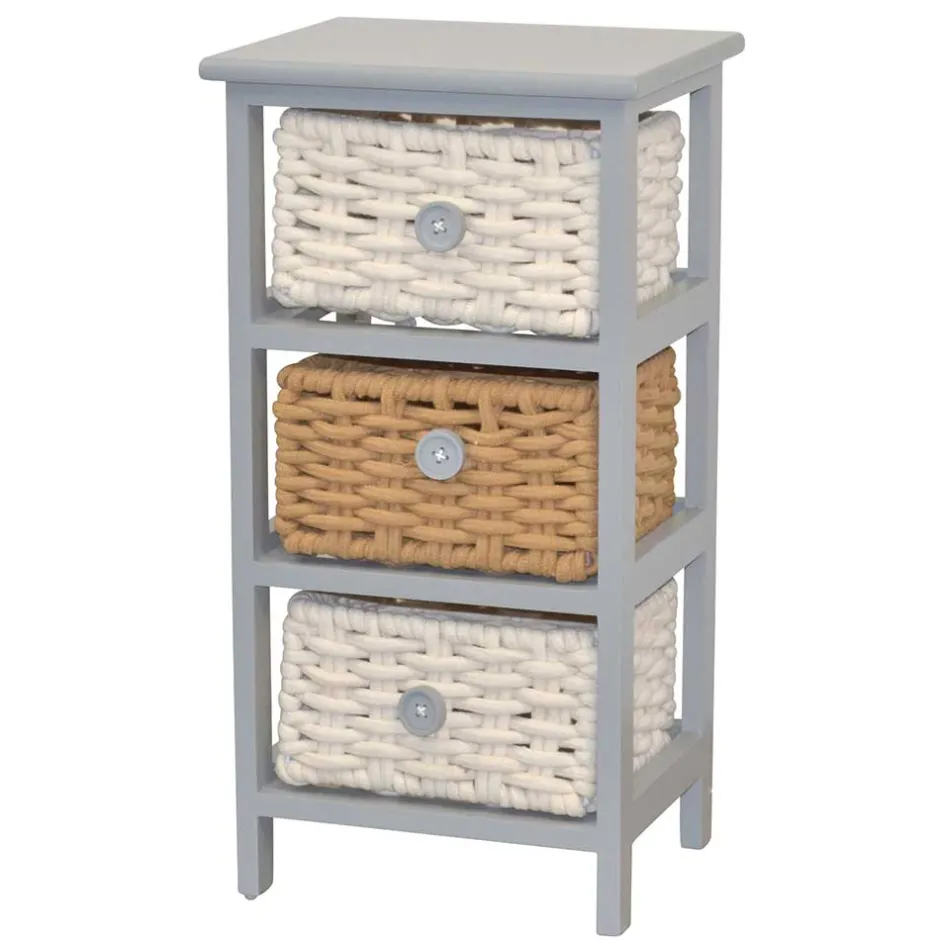 Pharao24 Schmales Regal mit Körben Variona> Badregale