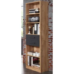 Büchervitrinen|Regalschränke*Pharao24 Schmales Standregal Lilames