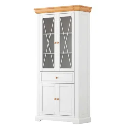 Pharao24 Schrank Vitrine Bechir> Massivholzmöbel|Vitrinenschrank