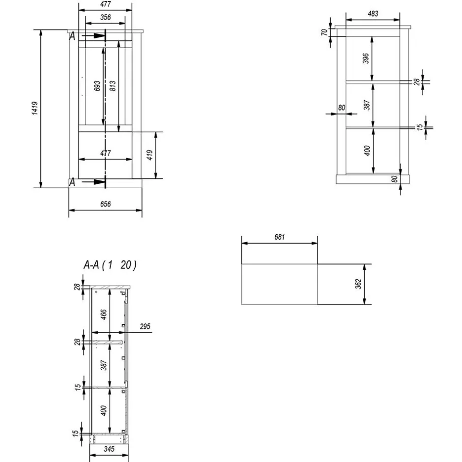 Pharao24 Schrank Vitrine Cellossa> Wohnzimmerschrank|Vitrinenschrank
