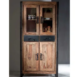 Vitrinenschrank|Stauraumvitrinen*Pharao24 Schrank Vitrine India