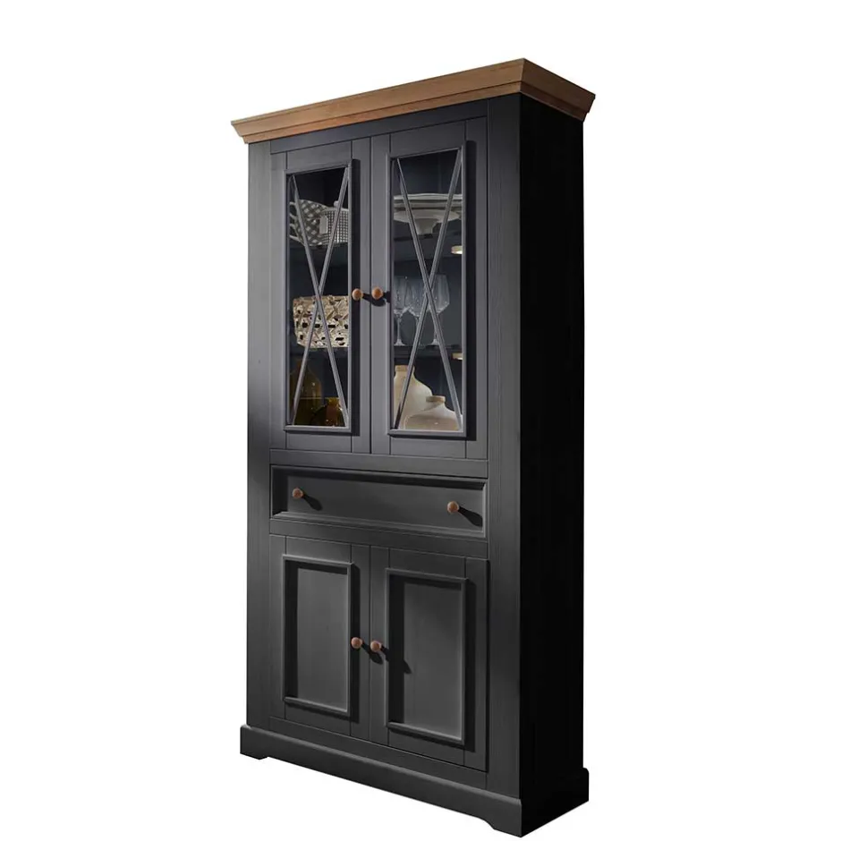 Vitrinenschrank|Wohnzimmervitrinen*Pharao24 Schrank Vitrine Ligolas