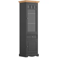 Massivholz Schränke|Vitrinenschrank*Pharao24 Schrank Vitrine Lyra