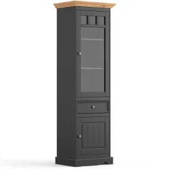 Massivholz Schränke|Vitrinenschrank*Pharao24 Schrank Vitrine Lyra